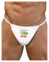 All About That Bass Fish Watercolor Mens G-String Underwear-Mens G-String-LOBBO-White-Small/Medium-Davson Sales