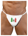 Mexican Flag Levels - Cinco De Mayo Mens G-String Underwear-Mens G-String-LOBBO-White-Small/Medium-Davson Sales