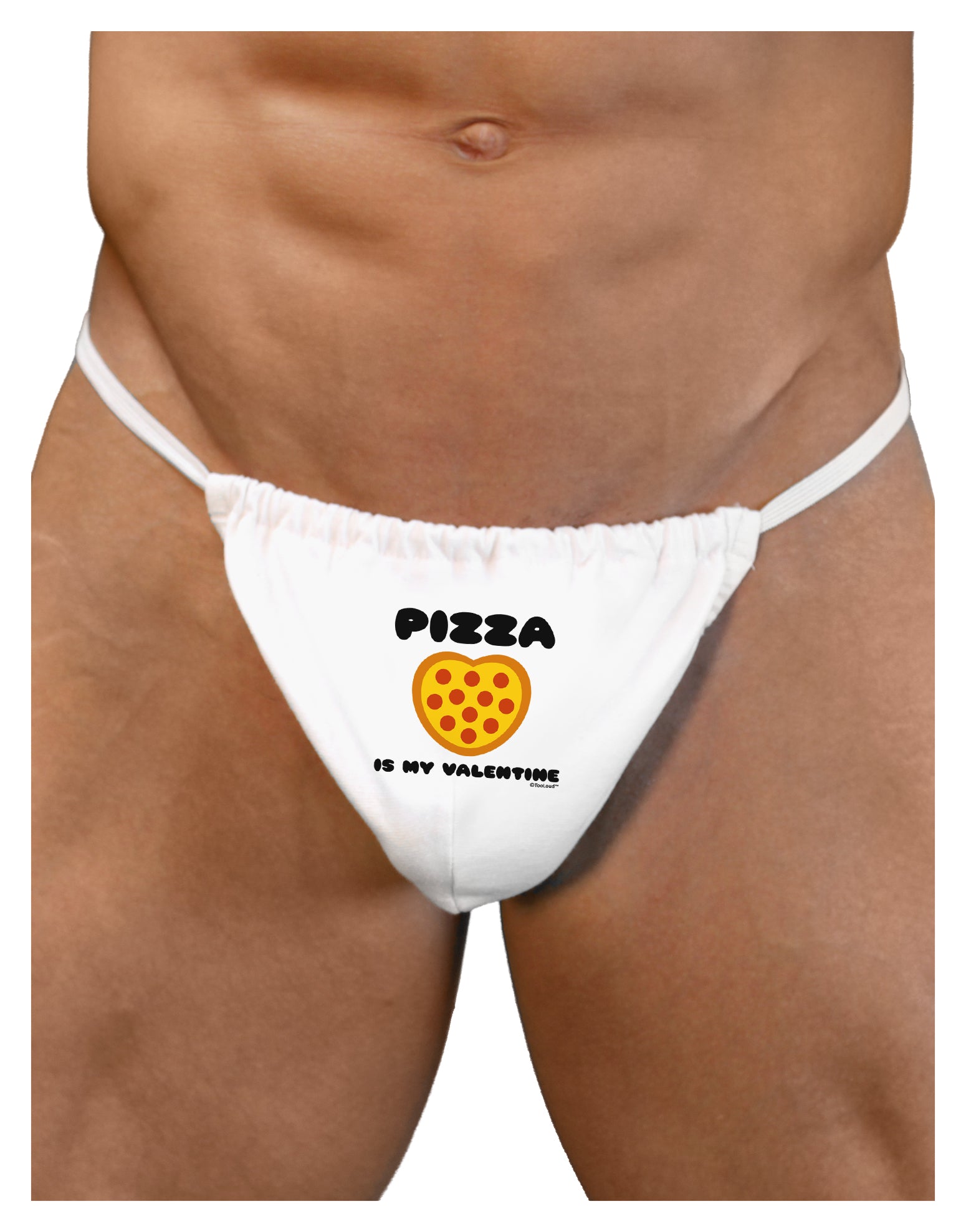 Pizza Is My Valentine Mens G-String Underwear by TooLoud - Davson Sales