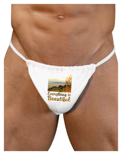 Everything is Beautiful - Sunrise Mens G-String Underwear by LOBBO-Mens G-String-LOBBO-White-Small/Medium-Davson Sales