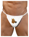 Silly Cartoon Horse Head Mens G-String Underwear-Mens G-String-LOBBO-White-Small/Medium-Davson Sales
