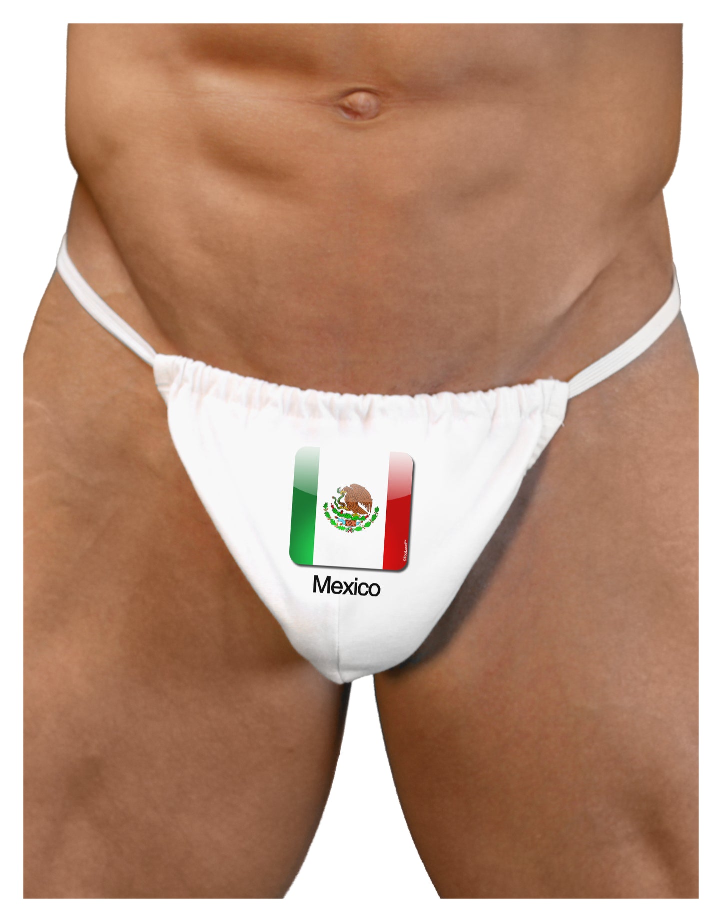 Mexican Flag App Icon - Text Mens G-String Underwear by TooLoud-Mens G-String-LOBBO-White-Small/Medium-Davson Sales