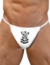 USA Military Coast Guard Stencil Logo Mens G-String Underwear-Mens G-String-LOBBO-White-Small/Medium-Davson Sales