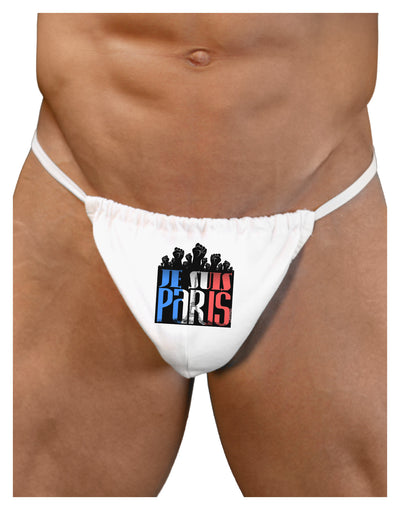 Je Suis Paris - Strong Mens G-String Underwear by LOBBO-Mens G-String-LOBBO-White-Small/Medium-Davson Sales