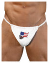 American Roots Design - American Flag Mens G-String Underwear by TooLoud-Mens G-String-LOBBO-White-Small/Medium-Davson Sales