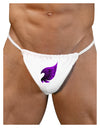 Cute Single Dark Angel Wing Black and Purple Mens G-String Underwear-Mens G-String-LOBBO-White-Small/Medium-Davson Sales