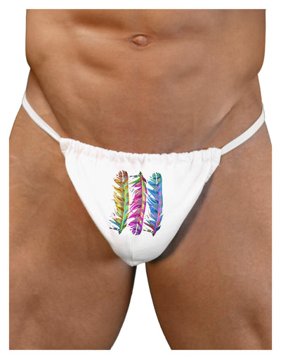 Magic Feathers Mens G-String Underwear-Mens G-String-LOBBO-White-Small/Medium-Davson Sales