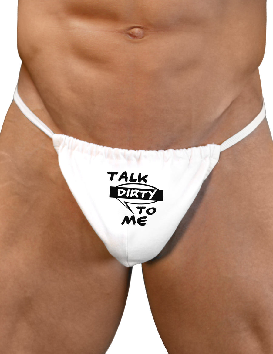 Talk Dirty To Me Censored Mens G-String Underwear-Mens G-String-LOBBO-White-Small/Medium-Davson Sales