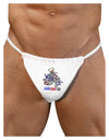 TooLoud AMERISAURUS REX Mens G-String Underwear-Mens G-String-LOBBO-White-Small/Medium-Davson Sales
