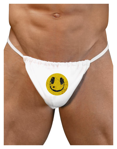 EDM Smiley Face Mens G-String Underwear by TooLoud-Mens G-String-LOBBO-White-Small/Medium-Davson Sales