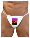 Palm Trees and Sunset Design Mens G-String Underwear by TooLoud-Mens G-String-TooLoud-White-Small/Medium-Davson Sales