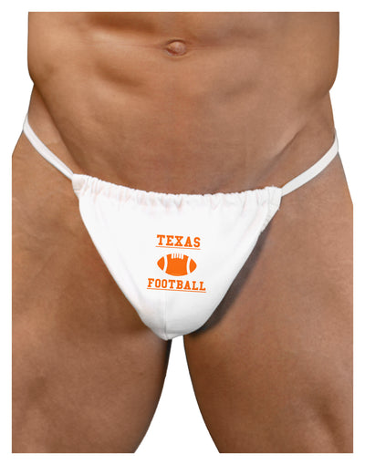 Texas Football Mens G-String Underwear by TooLoud-Mens G-String-LOBBO-White-Small/Medium-Davson Sales