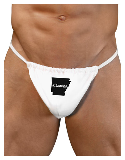 Arkansas - United States Shape Mens G-String Underwear by TooLoud-Mens G-String-LOBBO-White-Small/Medium-Davson Sales