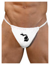 Michigan - United States Shape Mens G-String Underwear-Mens G-String-LOBBO-White-Small/Medium-Davson Sales