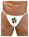 Leprechaun Disgruntled Cat Mens G-String Underwear-Mens G-String-LOBBO-White-Small/Medium-Davson Sales