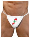 Lebanon Flag Silhouette Mens G-String Underwear-Mens G-String-LOBBO-White-Small/Medium-Davson Sales