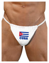 Cuba Flag Cuban Pride Mens G-String Underwear by TooLoud-Mens G-String-LOBBO-White-Small/Medium-Davson Sales