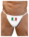 Italian Flag - Italy Text Mens G-String Underwear by TooLoud-Mens G-String-LOBBO-White-Small/Medium-Davson Sales