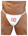 Qualified To Satisfy Mens G-String Underwear-Mens G-String-LOBBO-White-Small/Medium-Davson Sales