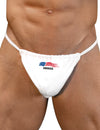 America Flag Mens G-String Underwear-Mens G-String-LOBBO-White-Small/Medium-Davson Sales