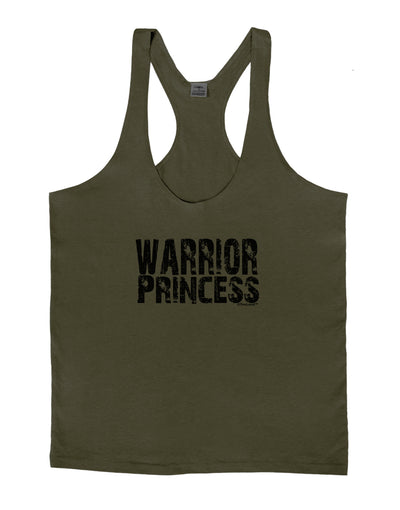 Warrior Princess Black and White Mens String Tank Top-Men's String Tank Tops-LOBBO-Army-Green-Small-Davson Sales