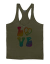 Peace and Love - Peace Heart Love Mens String Tank Top-Men's String Tank Tops-LOBBO-Army-Green-Small-Davson Sales