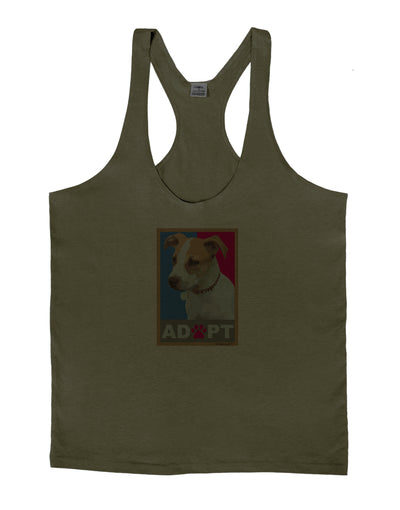 Adopt Cute Puppy Cat Adoption Mens String Tank Top-Men's String Tank Tops-LOBBO-Army-Green-Small-Davson Sales