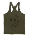 Mermaid Outline Mens String Tank Top-Men's String Tank Tops-LOBBO-Army-Green-Small-Davson Sales