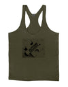 Autism Awareness - Puzzle Black & White Mens String Tank Top-Men's String Tank Tops-LOBBO-Army-Green-Small-Davson Sales