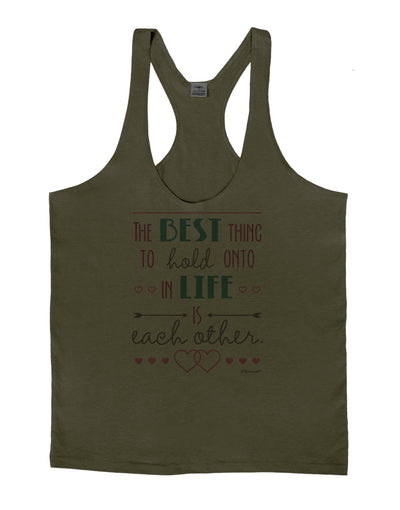 The Best Thing to Hold Onto in Life is Each Other - Color Mens String Tank Top-Men's String Tank Tops-LOBBO-Army-Green-Small-Davson Sales