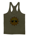 Sun With Sunglasses Mens String Tank Top-Men's String Tank Tops-LOBBO-Army-Green-Small-Davson Sales