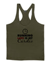 Running Late Is My Cardio Mens String Tank Top-Men's String Tank Tops-LOBBO-Army-Green-Small-Davson Sales