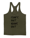 Suns Out Guns Out Mens String Tank Top-Men's String Tank Tops-LOBBO-Army-Green-Small-Davson Sales