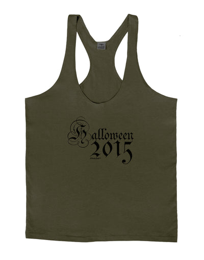 Halloween Current Year Script Text Mens String Tank Top-Men's String Tank Tops-LOBBO-Army-Green-Small-Davson Sales