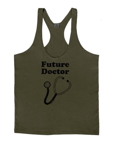 Future Doctor Distressed Mens String Tank Top-Men's String Tank Tops-LOBBO-Army-Green-Small-Davson Sales