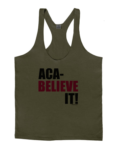 Aca Believe It Mens String Tank Top-Men's String Tank Tops-LOBBO-Army-Green-Small-Davson Sales