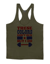 These Colors Don't Run But I Do - Patriotic Workout Mens String Tank Top-Men's String Tank Tops-LOBBO-Army-Green-Small-Davson Sales