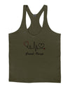 Stethoscope Heartbeat Text Mens String Tank Top-Men's String Tank Tops-LOBBO-Army-Green-Small-Davson Sales