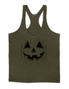 Halloween Pumpkin Smile Jack O Lantern Mens String Tank Top-Men's String Tank Tops-LOBBO-Army-Green-Small-Davson Sales