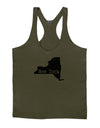 New York - United States Shape Mens String Tank Top by TooLoud-LOBBO-Army-Green-Small-Davson Sales
