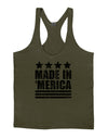 Made in Merica - Stars and Stripes Design Mens String Tank Top-Men's String Tank Tops-LOBBO-Army-Green-Small-Davson Sales