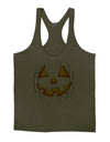 Halloween Glow Smiling Jack O Lantern Mens String Tank Top-Men's String Tank Tops-LOBBO-Army-Green-Small-Davson Sales
