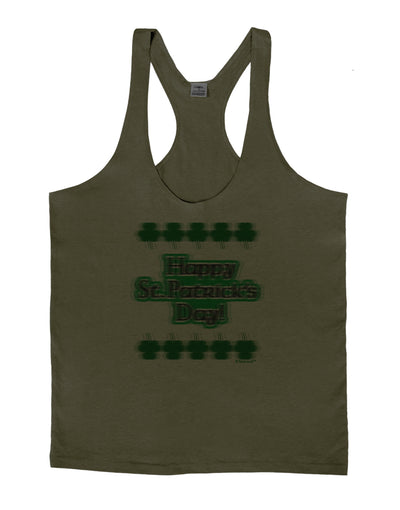 Seeing Double St. Patrick's Day Mens String Tank Top-Men's String Tank Tops-LOBBO-Army-Green-Small-Davson Sales