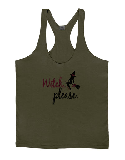 Witch Please Mens String Tank Top-Men's String Tank Tops-LOBBO-Army-Green-Small-Davson Sales