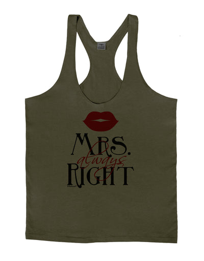 Matching Husband and Wife Designs - Mrs Always Right Mens String Tank Top-Men's String Tank Tops-LOBBO-Army-Green-Small-Davson Sales