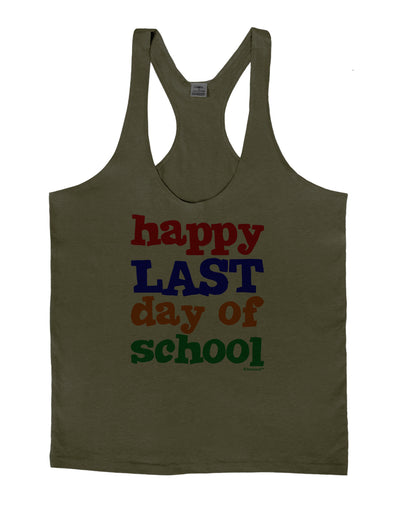 Happy Last Day of School Mens String Tank Top-Men's String Tank Tops-LOBBO-Army-Green-Small-Davson Sales