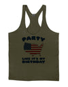 Party Like It's My Birthday - 4th of July Mens String Tank Top-Men's String Tank Tops-LOBBO-Army-Green-Small-Davson Sales