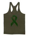 Lyme Disease Awareness Ribbon - Lime Green Mens String Tank Top-Men's String Tank Tops-LOBBO-Army-Green-Small-Davson Sales