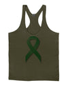 Celiac Disease Awareness Ribbon - Light Green Mens String Tank Top-Men's String Tank Tops-LOBBO-Army-Green-Small-Davson Sales