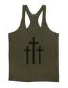 Three Cross Design - Easter Mens String Tank Top by TooLoud-LOBBO-Army-Green-Small-Davson Sales